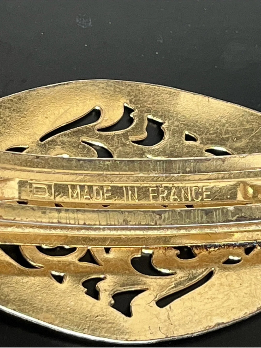 Ornate Filigree Gold-Tone Women's Hair Barrette